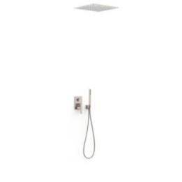 Zestaw natryskowy Tres Slim Exclusive z maskownicą baterii podtynkowej Rapid-Box stal 20238006AC