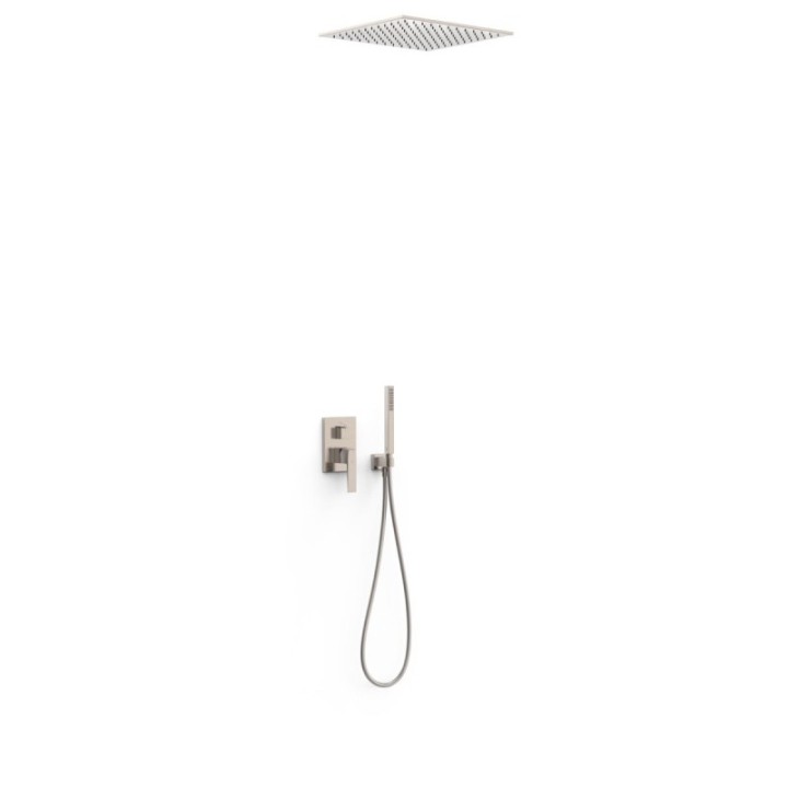 Zestaw natryskowy Tres Slim Exclusive z maskownicą baterii podtynkowej Rapid-Box stal 20238006AC