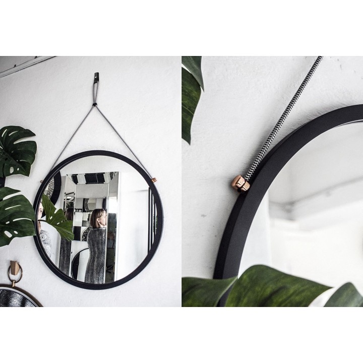 LUSTRO SCANDI POWER CHEVRON – WISZĄCE CZARNE 90cm SCP/CH/B/90