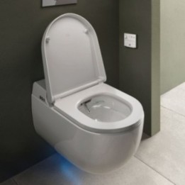 Miska WC wisząca z wbudowaną funkcją bidetu RAK-CLEON biała CLE1SET