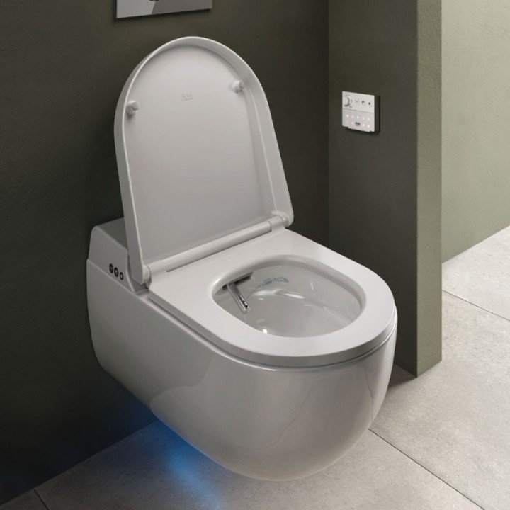Miska WC wisząca z wbudowaną funkcją bidetu RAK-CLEON biała CLE1SET