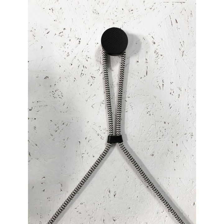 LUSTRO SCANDI POWER CHEVRON – WISZĄCE CZARNE 90cm SCP/CH/B/90