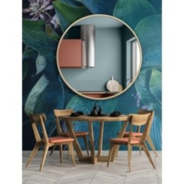 LUSTRO SCANDI WOOD – OKRĄGŁE W RAMIE ZE SKLEJKI 80cm SCD/SK/80
