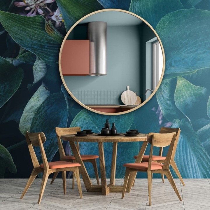 LUSTRO SCANDI WOOD – OKRĄGŁE W RAMIE ZE SKLEJKI 90cm SCD/SK/90