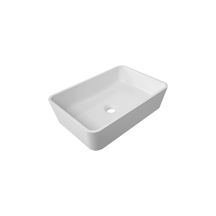 Umywalka nablatowa 50x35 cm Omnires Parma biały połysk PARMAUNBP