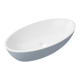 Umywalka 60x35 cm Omnires Siena biały/szary połysk SIENALUNBSP