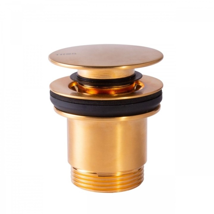 Odpływ umywalkowy Ø 63 mm CLICK‑CLACK w kolorze złotym mat 24284001OM