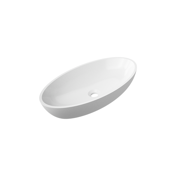 Umywalka nablatowa 60x35 cm Omnires Siena biały połysk SIENALUNBP