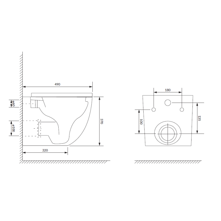 Miska WC 49x37 cm + deska Omnires OTTAWA biały połysk OTTAWAMWBP