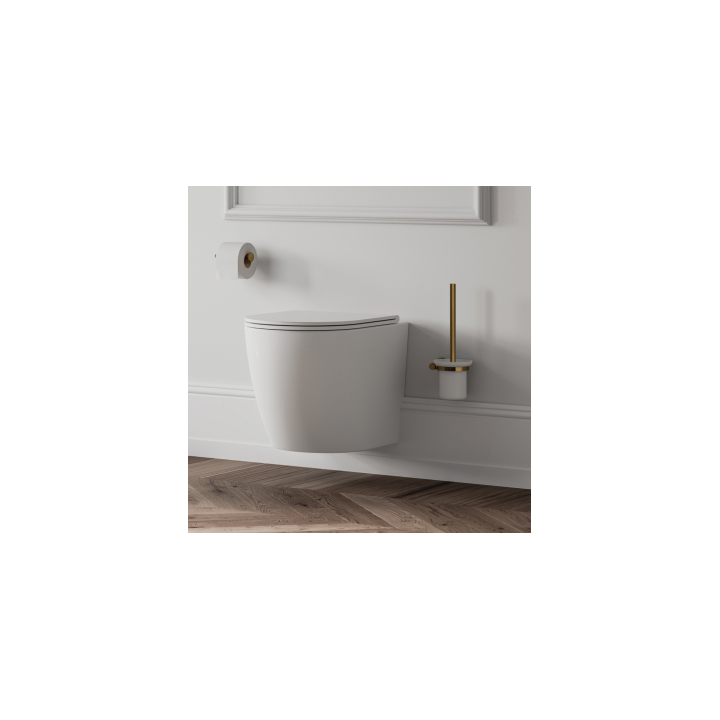 Miska WC 49x37 cm + deska Omnires OTTAWA biały połysk OTTAWAMWBP