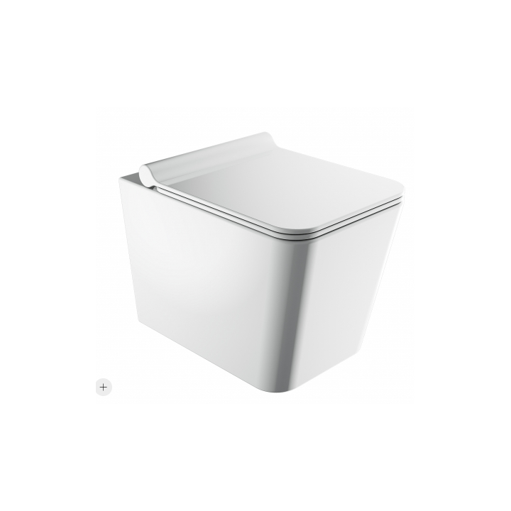 Miska WC 53x36 cm Omnires Boston z deską biały połysk BOSTONMWBP