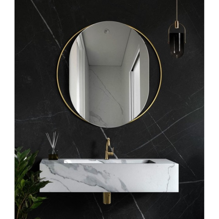 LUSTRO RING AMBIENT - OWALNE W MOSIĘŻNEJ RAMIE 90cm RNG/AMB/90