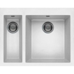 Zlewozmywak ELLECI QUADRA 150 GRANITEK bianco LGQ15068