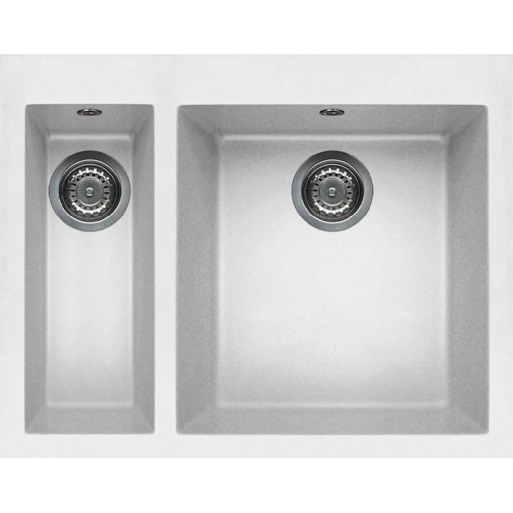 Zlewozmywak ELLECI QUADRA 150 GRANITEK bianco LGQ15068