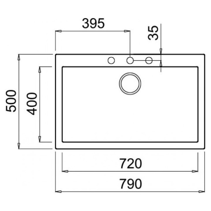 Zlewozmywak Elleci QUADRA 130 KERATEK PLUS biały LKQ13096