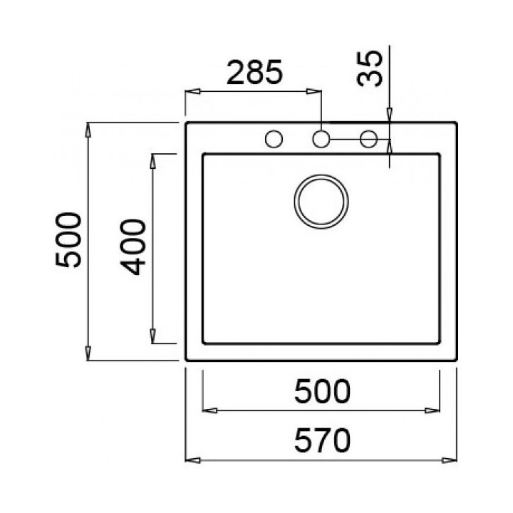 Zlewozmywak ELLECI QUADRA 105 KERATEK PLUS ciemnoszary LKQ10599
