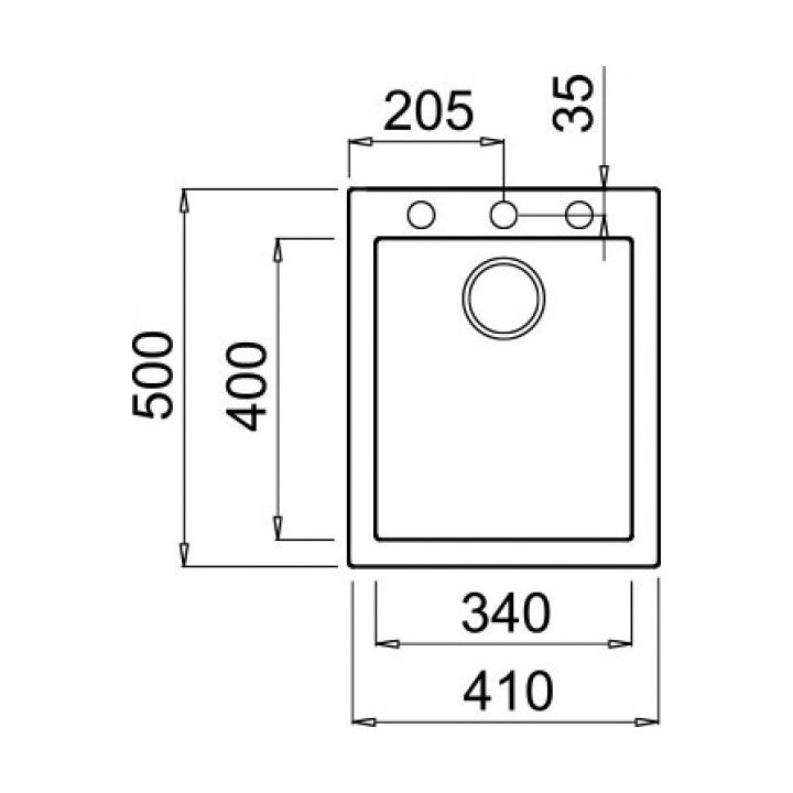 Zlewozmywak ELLECI QUADRA 100 KERATEK PLUS czarny LKQ10086