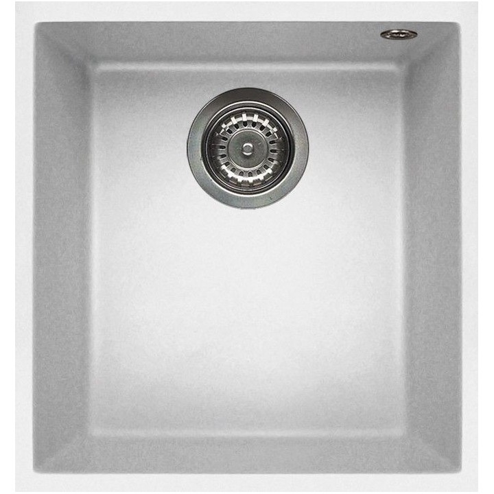 Zlewozmywak ELLECI QUADRA 100 BSO GRANITEK bianco LGQ10068BSO