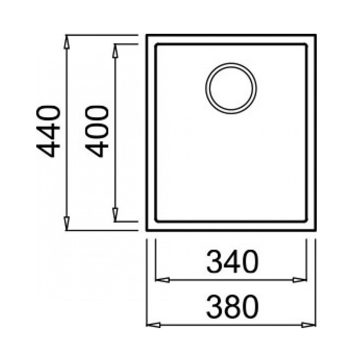 Zlewozmywak ELLECI QUADRA 100 BSO GRANITEK nero LGQ10040BSO
