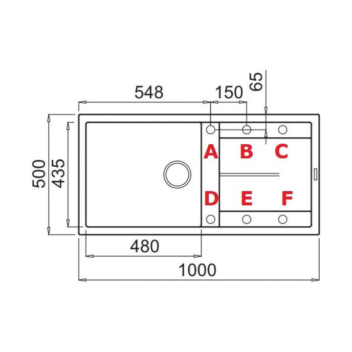 Zlewozmywak ELLECI UNICO 480 KERATEK PLUS ciemnoszary LKU48099