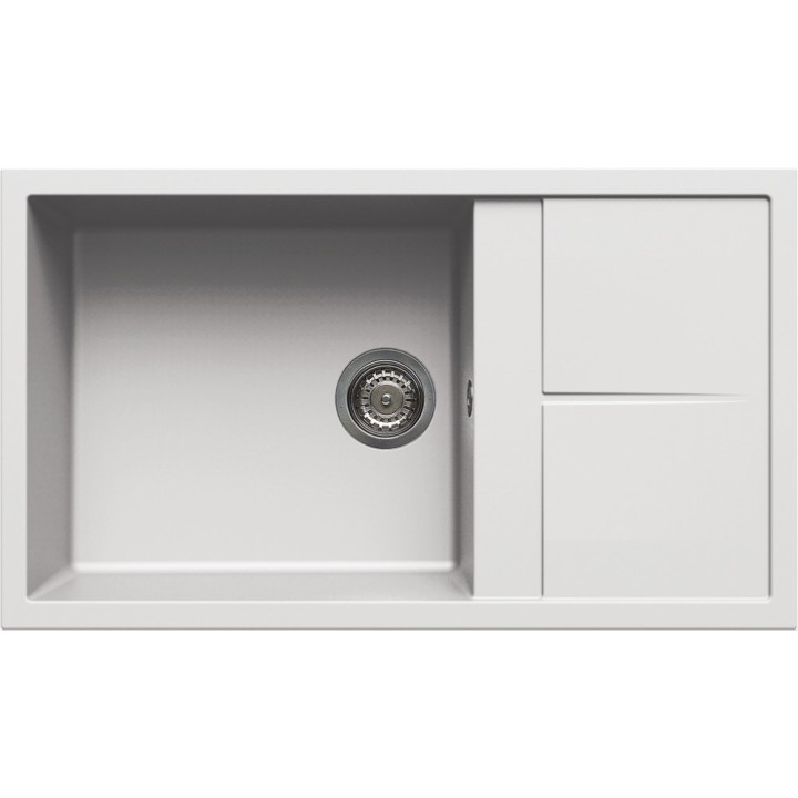 Zlewozmywak ELLECI UNICO 410 GRANITEK bianco LGU41068