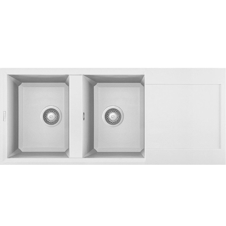 Zlewozmywak ELLECI EASY 500 GRANITEK bianco LGY50068