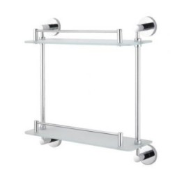 Półka prosta podwójna szkło matowe 38,5 cm x 12 cm x 39,5 cm Stella Classic 07.842