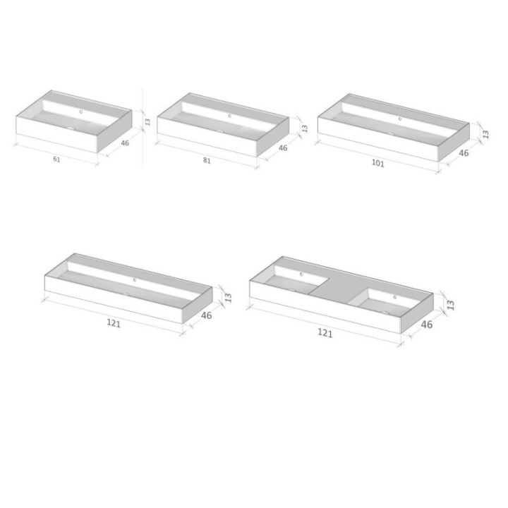 Umywalka RIHO LIVIT GLAZE TOP 61 x 46 x 12,5 cm bez otw. biała W006001005