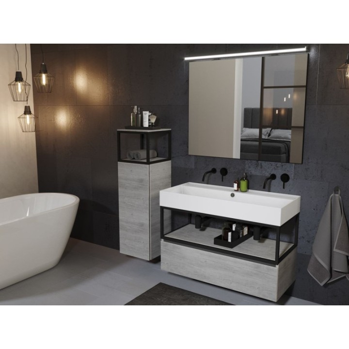 Umywalka RIHO LIVIT GLAZE TOP 121 x 46 x 12,5 cm z 2 otw. biała W006009005