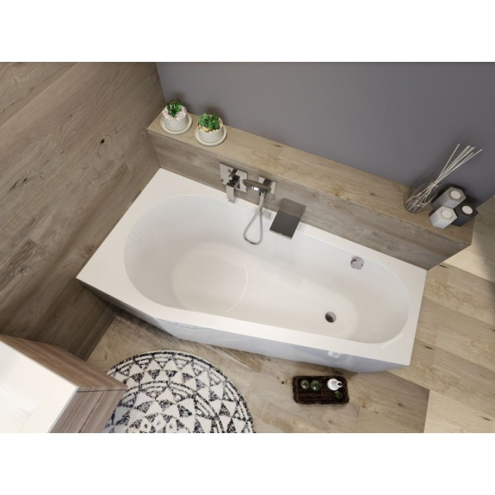 Wanna RIHO DELTA PLUG&PLAY 150 x 80 x 62 cm wersja prawa biały połysk B066007005