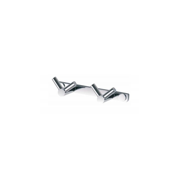 Listwa 2 haczyki podwójne 13 cm x 4 cm x 2,5 cm Stella Dodatki 18.022