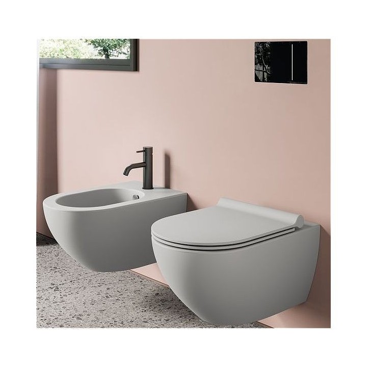 BIDET WISZĄCY CATALANO SFERA 54 WALL-HUNG CEMENT MATOWY 1BSF54CS