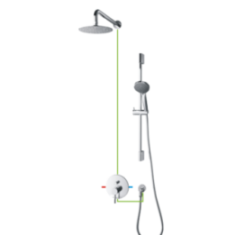 Kompletny łazienkowy system Omnires Y podtynkowy chrom SYSY17CR