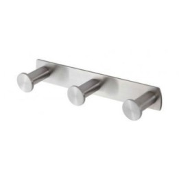 Listwa szeroka 3 haczyki stal szczotkowana 19 cm x 4 cm x 3 cm Stella Dodatki 18.043-SB