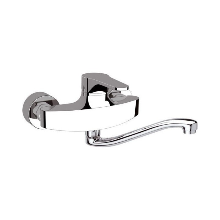 Bateria umywalkowa ścienna DANIEL OMEGA chrom OM609SCR
