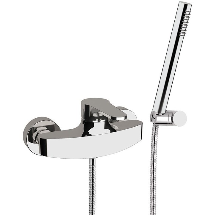 Bateria natryskowa ścienna DANIEL OMEGA chrom OM611ACR