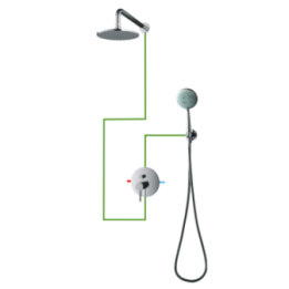 Kompletny łazienkowy system Omnires Y podtynkowy chrom SYSY21CR