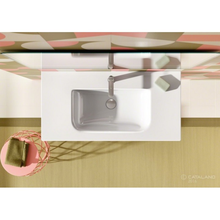 UMYWALKA CATALANO SFERA 100 Z BLATEM CERAMICZNYM 100X50 BIAŁY 1100SFN00