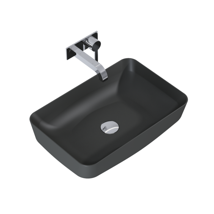 Umywalka nablatowa ELITA NOMIA 50 x 13 x 39 cm anthracite matt 145294