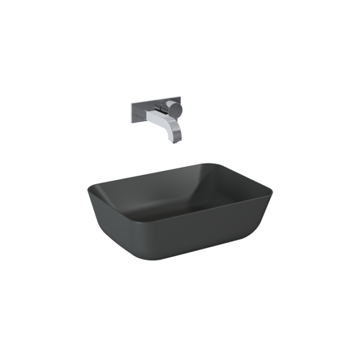 Umywalka nablatowa ELITA RENI 45.5 x 13.5 x 32.5 cm anthracite matt 145098