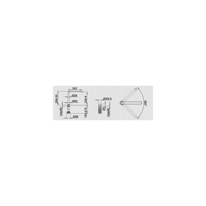Bateria kuchenna podokienna BLANCO ELOSCOPE-F II chrom 516672
