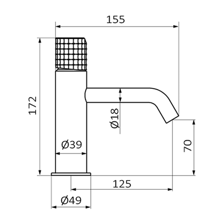 Bateria umywalkowa GRB Aura bez korka chrom 75510750