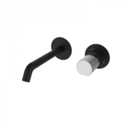 Bateria umywalkowa podtynkowa GRB Aura wylewka 150mm bez korka czarna 75535752