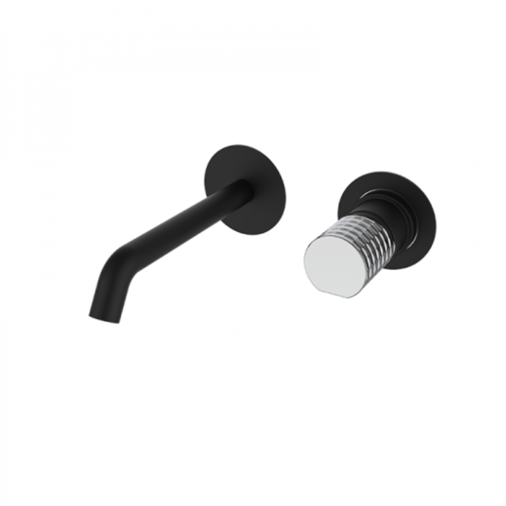 Bateria umywalkowa podtynkowa GRB Aura wylewka 200mm bez korka czarna 75534752