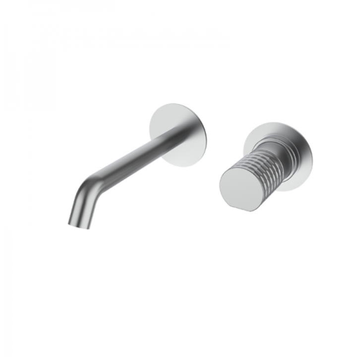Bateria umywalkowa podtynkowa GRB Aura wylewka 200mm bez korka inox 75534753