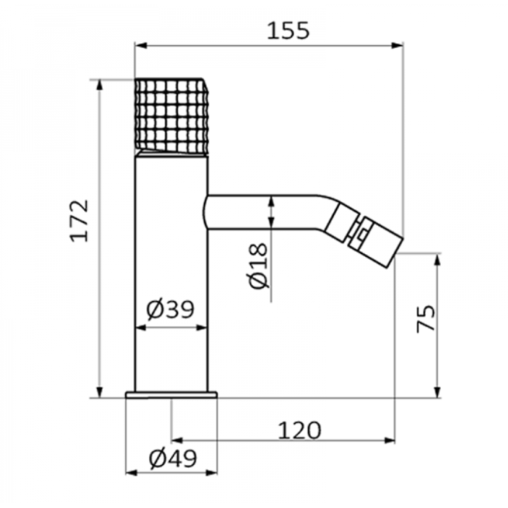 Bateria bidetowa GRB Aura bez korka biała 75710751