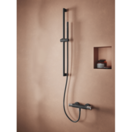 Bateria termostatyczna natryskowa GRB Aura z zestawem czarna 75316752