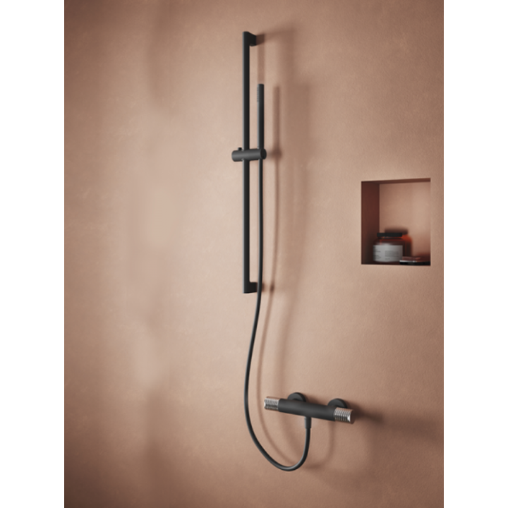 Bateria termostatyczna natryskowa GRB Aura z zestawem czarna 75316752