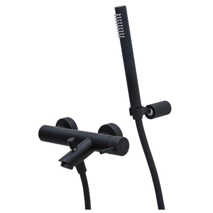 Bateria wannowa ścienna PAFFONI LIGHT czarny mat LIG023NO