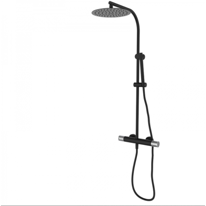 Zestaw natryskowy GRB Aura zintegrowany czarny 75499752